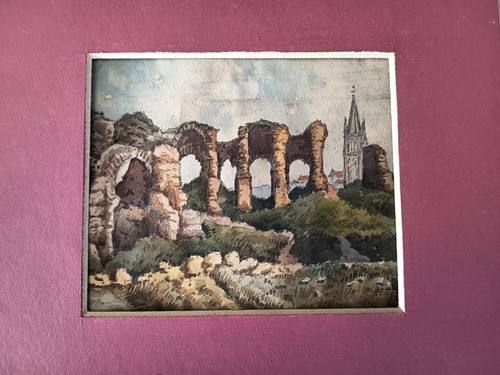 Aquarelle ancienne les - aquarelle, arenes