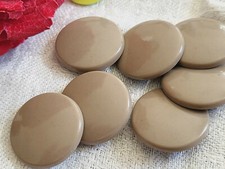 Lot 7 boutons vintage marron