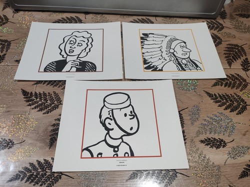Lot planches tintin - lot,