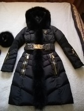 Doudoune ultra chaude en duvet véritable fourrure de renard neuve