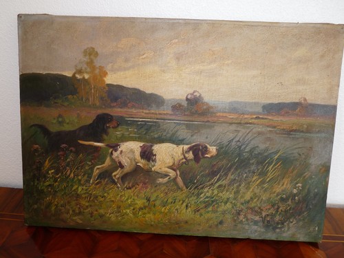 Tableau peinture huile sur - huile,