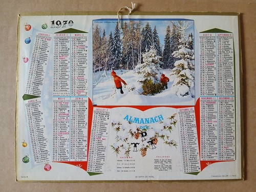 Calendrier ptt almanach la - calendrier, de