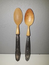 2 CUILLERES A OEUFS EN ARGENT MASSIF