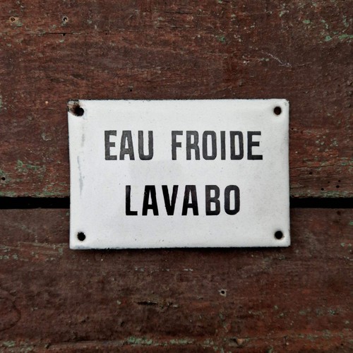Plaque émaillée eau - plaque, «