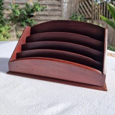 Range Courriers Ancien En Bois, Classeur Documents, Petit Meuble De Bureau...