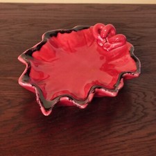 Beurrier, coupe, coupelle, vide poche faïence VALLAURIS signé Hélène Ugo