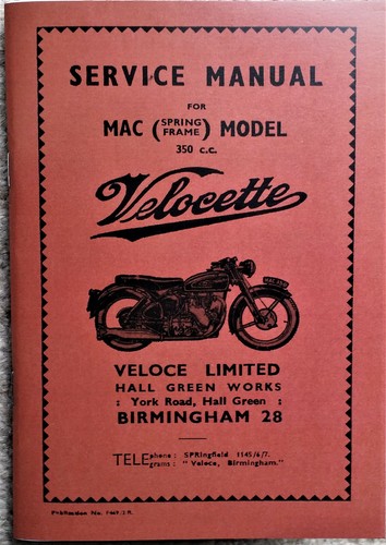 Velocette mac service manuel - velocette,