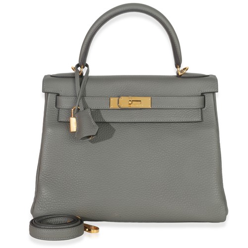 Hermès kelly clemence - kelly, gris