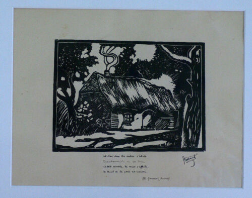 Bois gravé ancien - , robert