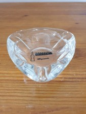 Petit cendrier vintage en verre moulé liqueur Monin 3x9 cm