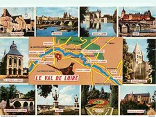 45 - Loiret - Le Val de Loire - Multivues - Carte Géographique - Flamme Postale