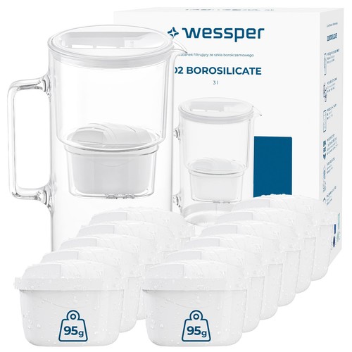 Filtre eau pot verre - à,