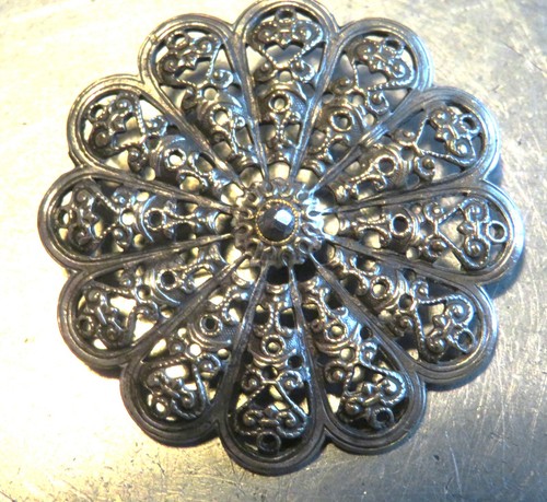 Bouton ancien rosace - rosace, dentelle