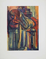 Maurice ESTEVE : Femme assise, Héliogravure signée