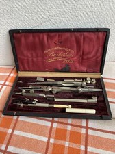 Ancienne boîte instruments précision compas barbotheu paris 
