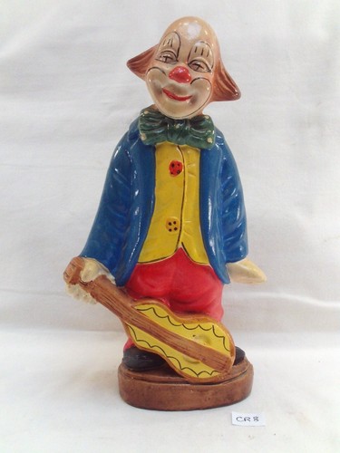 Ancien clown terre cuite - clown,