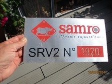 Ancienne Tôle Aluminium Remorque SAMRO Rhinocéros d'Ancien Camion Déco Atelier