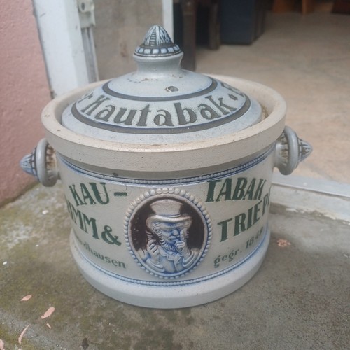 Pot tabac ancien gres - pot,