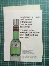 775 belle PUBLICITE ANCIENNE circa 1970 Parfum Brut for men Fabergé