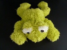 266. DOUDOU PELUCHE LILALU GRENOUILLE VERT BLANC ECRU EXCELLENT ETAT