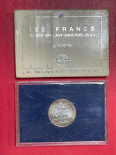 Monnaie de Paris. Beau coffret 100 Francs argent BU "La Fayette" 1987