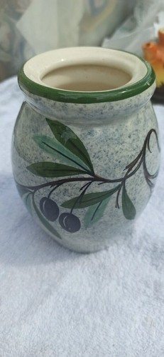 Vase décor olives vallauris - vase,