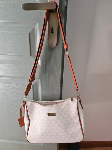 Sac besace blanc imprimé