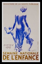 Leonetto CAPPIELLO : Semaine de l'enfance, affiche originale art deco signé 1939