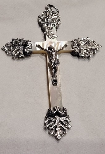 Crucifix ancien xixe nacre - ancien, en