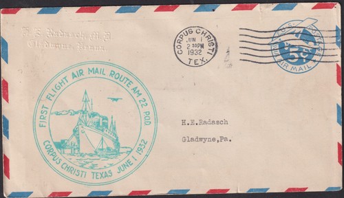 Usa 1932 first flight - 1932, mail
