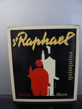 Tôle gaufrée St Raphael Quinquina Rouge et Blanc signée