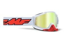 Masque Cross FMF By 100% POWERBOMB Rocket White - Ecran True Gold