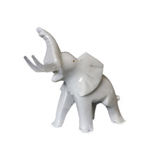 Petite Statue Éléphant En Marbre Blanc Idée Cadeau Marble Elephant Table