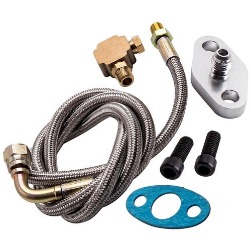 Turbo oil feed line stainless - feed,
