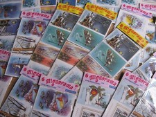 cartes de voeux vintage "mignorama" par 6; par 8 avec enveloppe; sous cellophane