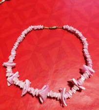 COLLIER EN COQUILLAGES ROSE 41 CM EXCELLENT  POLYNÉSIE FRANÇAISE?