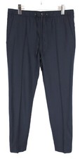 Zapa Pantalon Homme ( Ue ) 40 Laine Mélange Bride Élastique Taille Dark Bleu
