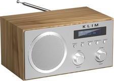 KLIM Poste Radio Réveil Dab Plus Bluetooth en Bois | Compatible Dab, Dab+, Radio