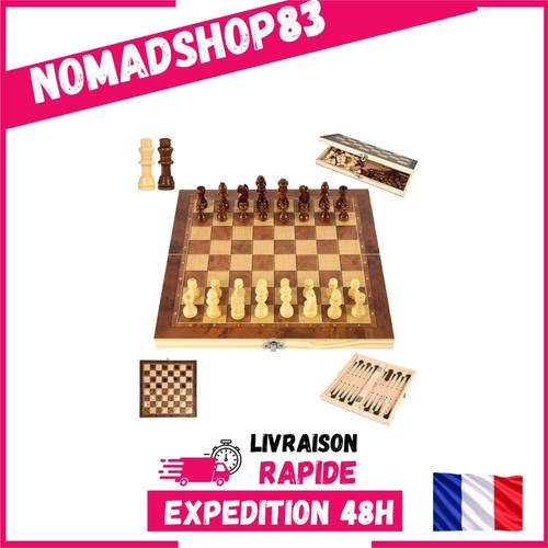 Jeu échecs bois en 1 - en,