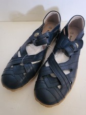 BLANCHE PORTE Sandales cuir scratch bleue taille 39