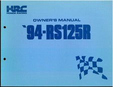 HRC HONDA Racing RS 125 R 1994 OWNER'S MANUAL English Japanese Manuel