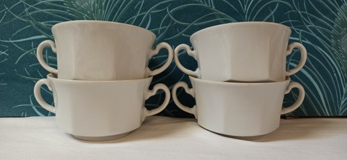 Tasses bouillon blanche - à,