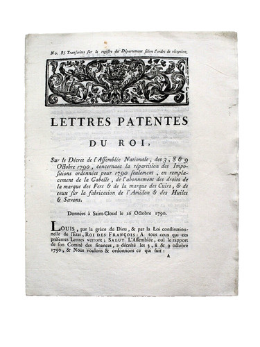 Lettres patentes roi 26 - lettres,