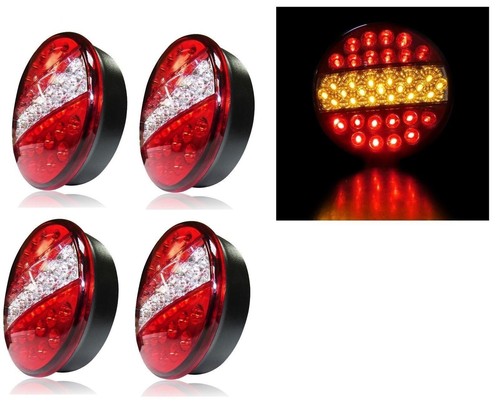 Queue feux rond led - 4x,