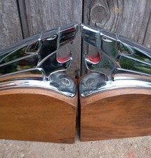 Ancien Serre-Livres Chromé Mascotte Automobile Peugeot 403  Voiture Collection 