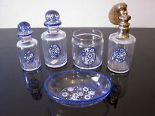Baccarat : Rare garniture ancien flacon de parfum Marcel Goupy perfume bottle.