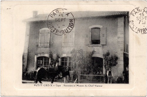 Cpa petit croix gare - -,
