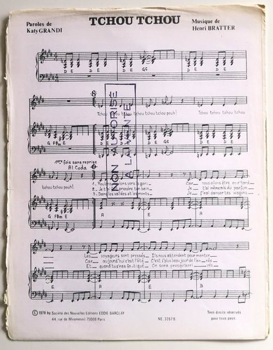 Partition vintage sheet music
