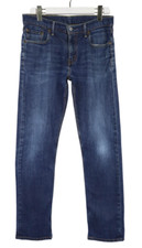 Levi's 504 Hommes Jeans W31/L34 Bleu Délavé Moustaches Stretch Zip Fly Logo