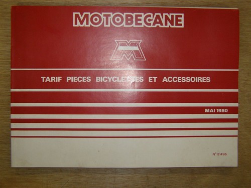 Motobécane tarif pièces